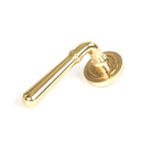 Polished Brass Newbury Lever on Rose Set (Art Deco) | From The Anvil - Concealed - From The Anvil - Yester Home