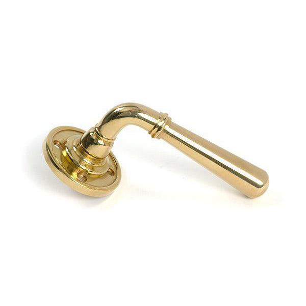 Polished Brass Newbury Lever on Rose Set - Lever on Rose - From The Anvil - Yester Home