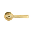 Polished Brass Newbury Lever on Rose Set (Plain) | From The Anvil-Concealed-Yester Home