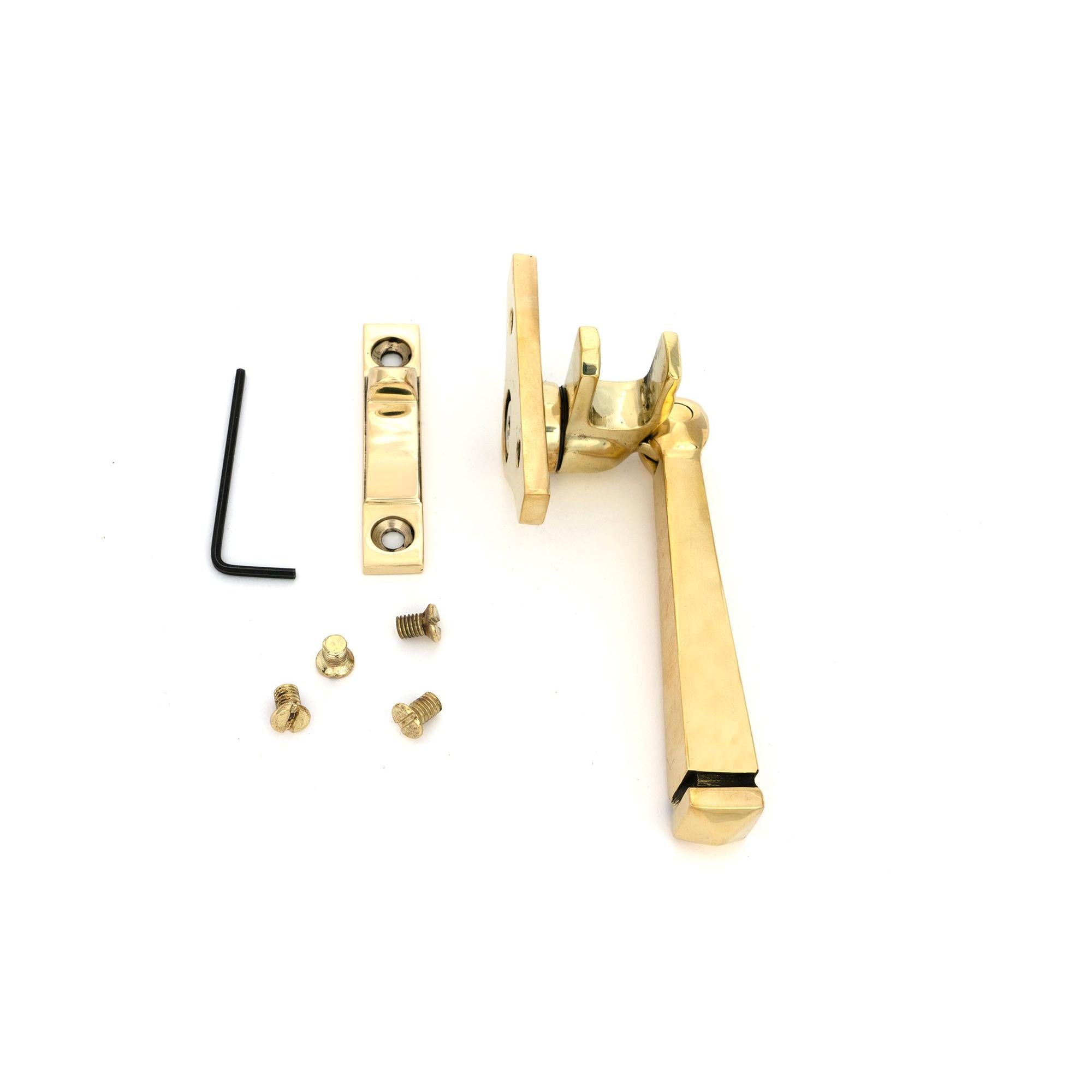 Polished Brass Night-Vent Locking Avon Fastener (Steel Window) - Night-Vent Fasteners - From The Anvil - Yester Home