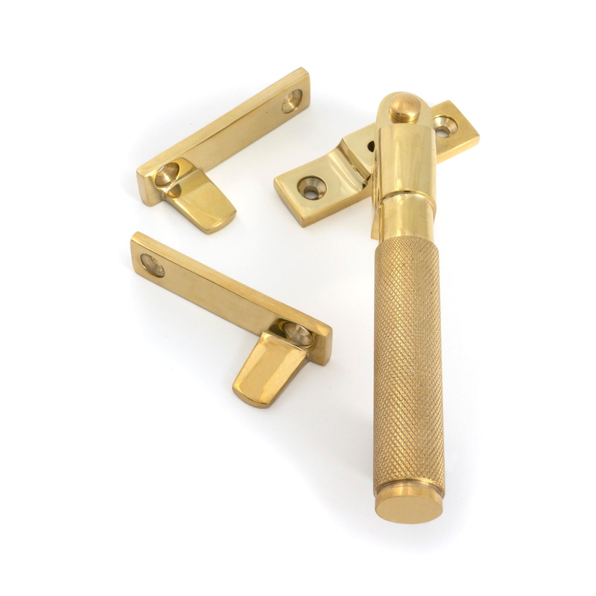 Polished Brass Night-Vent Locking Brompton Fastener - Night-Vent Fasteners - From The Anvil - Yester Home