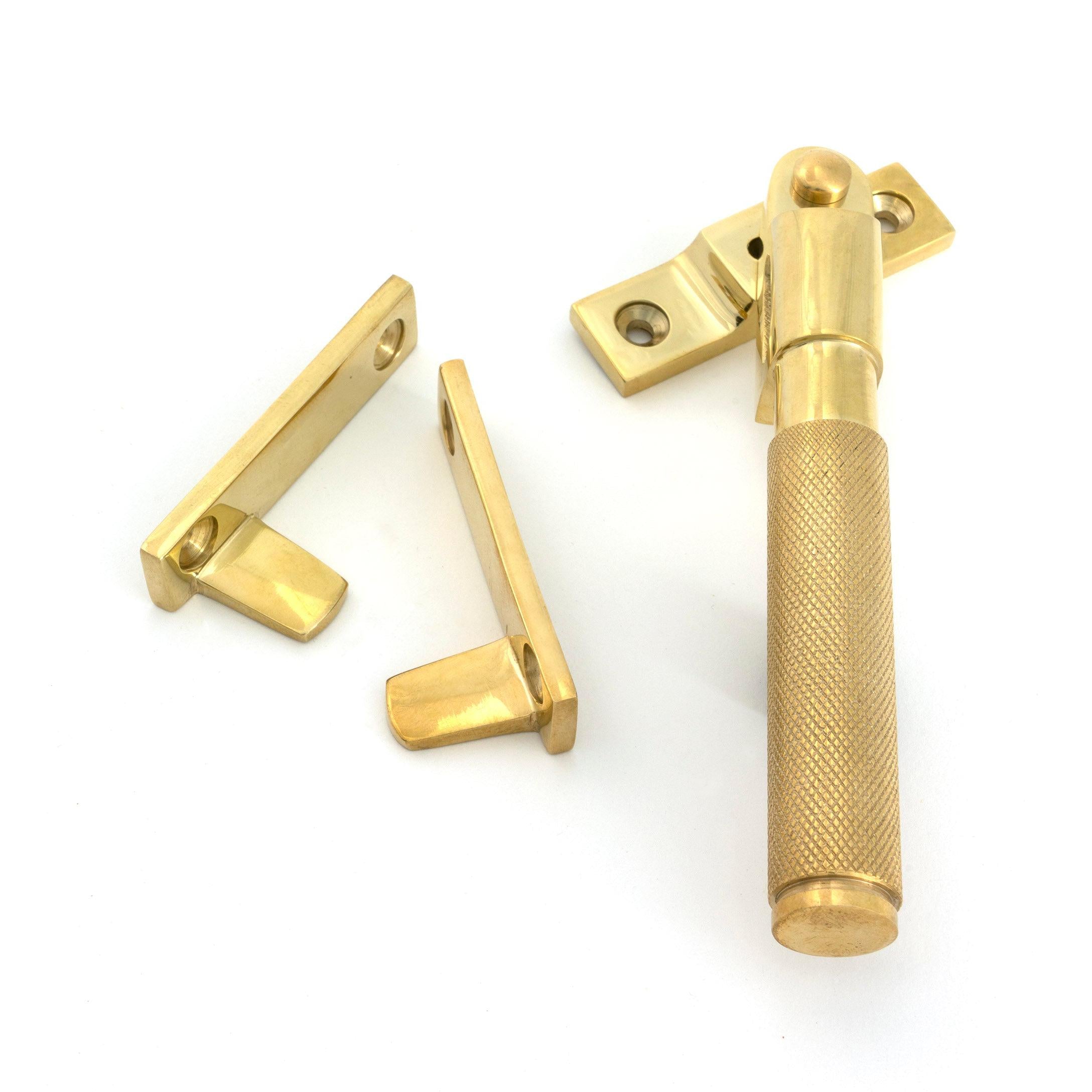 Polished Brass Night-Vent Locking Brompton Fastener - Night-Vent Fasteners - From The Anvil - Yester Home