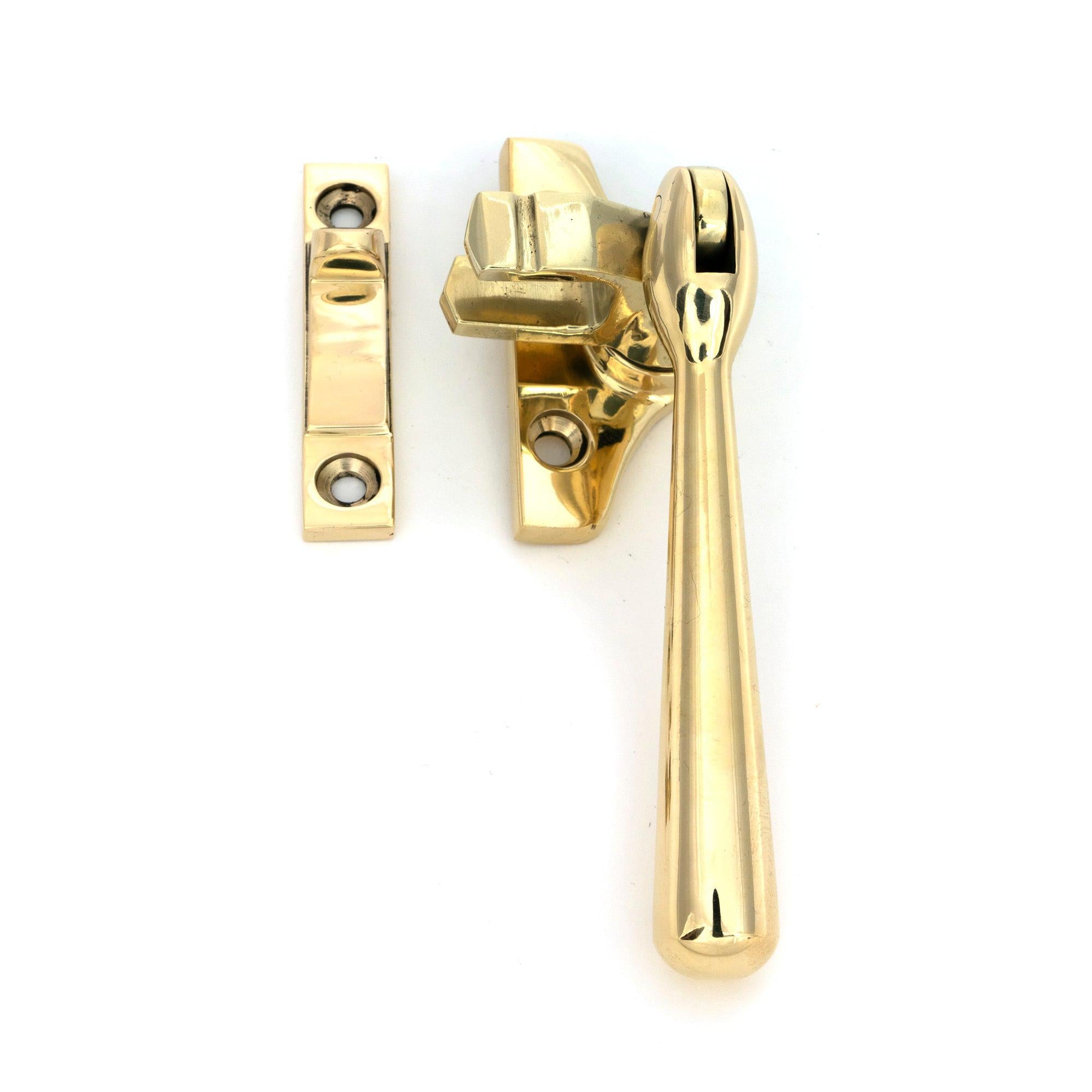 Polished Brass Night-Vent Locking Newbury Fastener (Steel Window) - Night-Vent Fasteners - From The Anvil - Yester Home