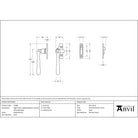 Polished Brass Night-Vent Locking Newbury Fastener (Steel Window) - Night-Vent Fasteners - From The Anvil - Yester Home