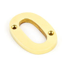 Polished Brass Numeral 0 | From The Anvil-Numerals-Yester Home