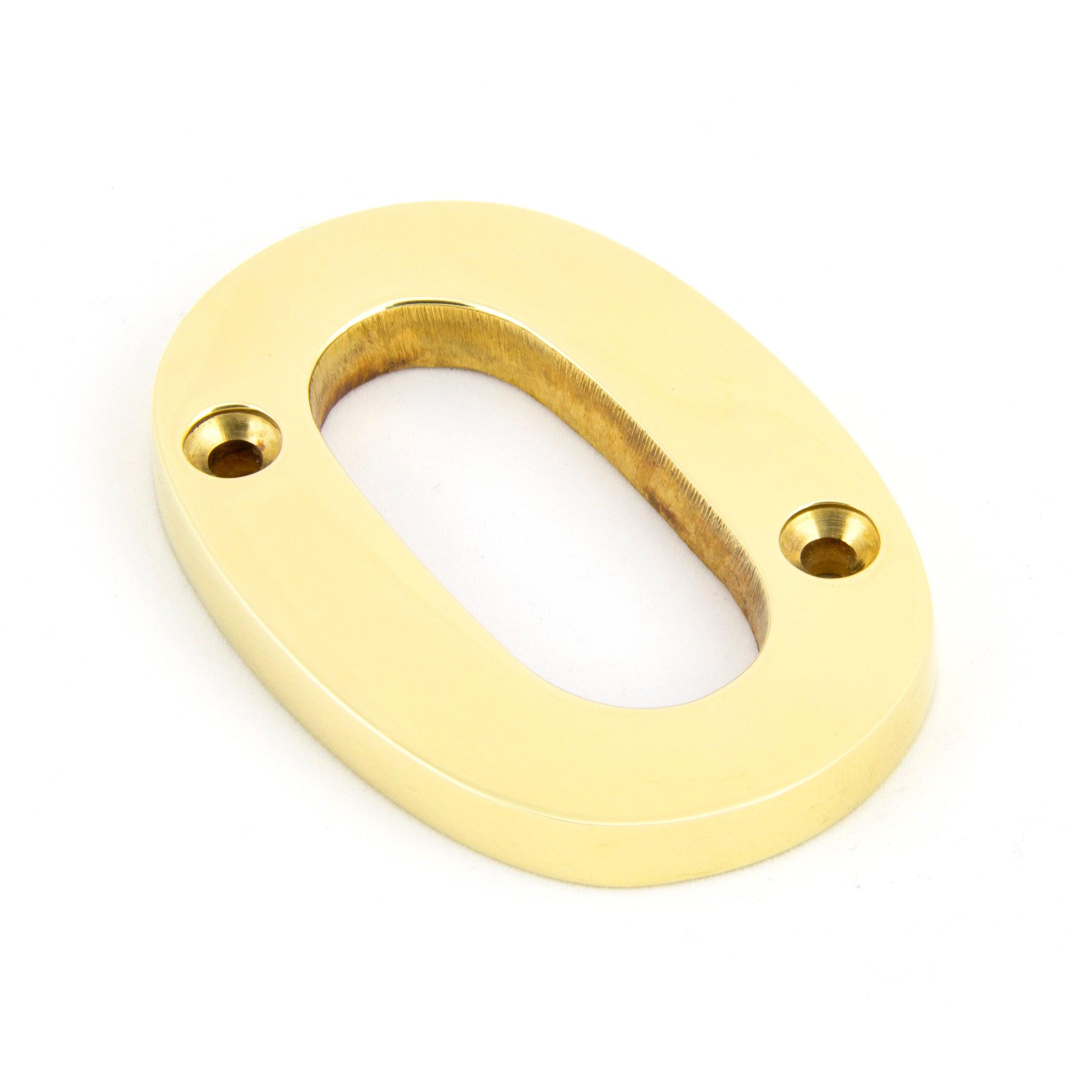 Polished Brass Numeral 0 | From The Anvil-Numerals-Yester Home