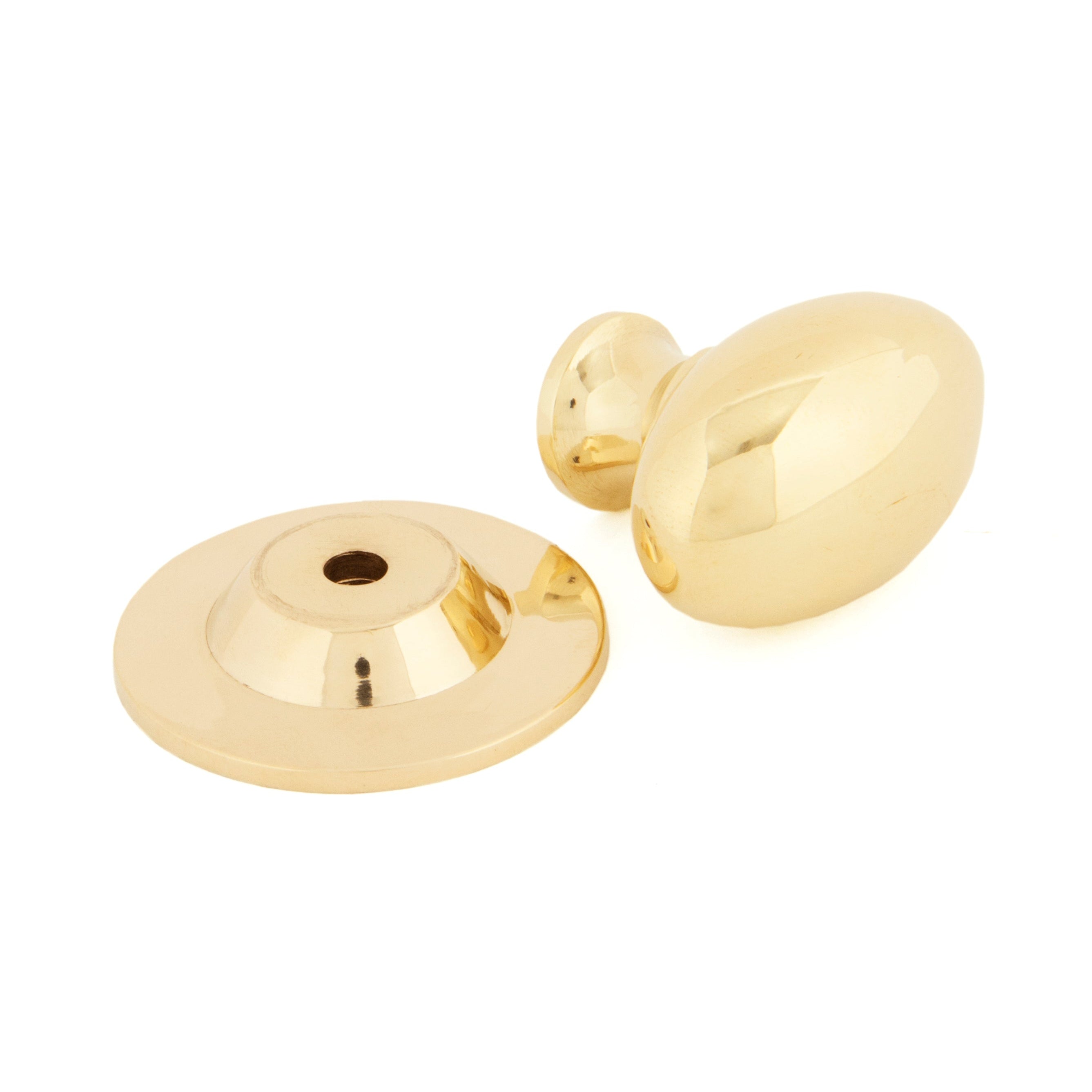 Polished Brass Oval Cabinet Knob 33mm | From The Anvil-Cabinet Knobs-Yester Home