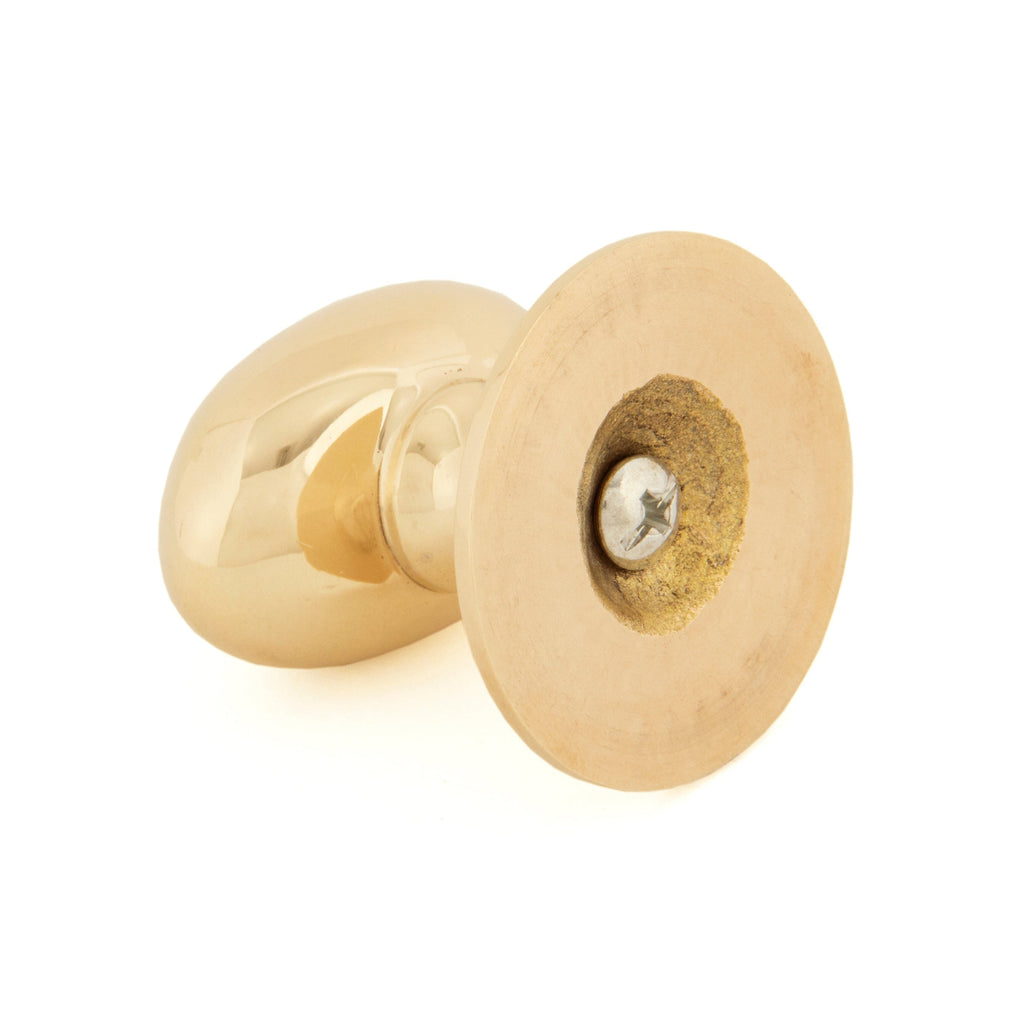 Polished Brass Oval Cabinet Knob 40mm | From The Anvil