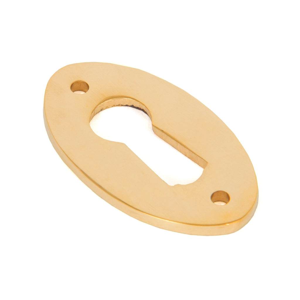 Polished Brass Oval Escutcheon | From The Anvil-Escutcheons-Yester Home