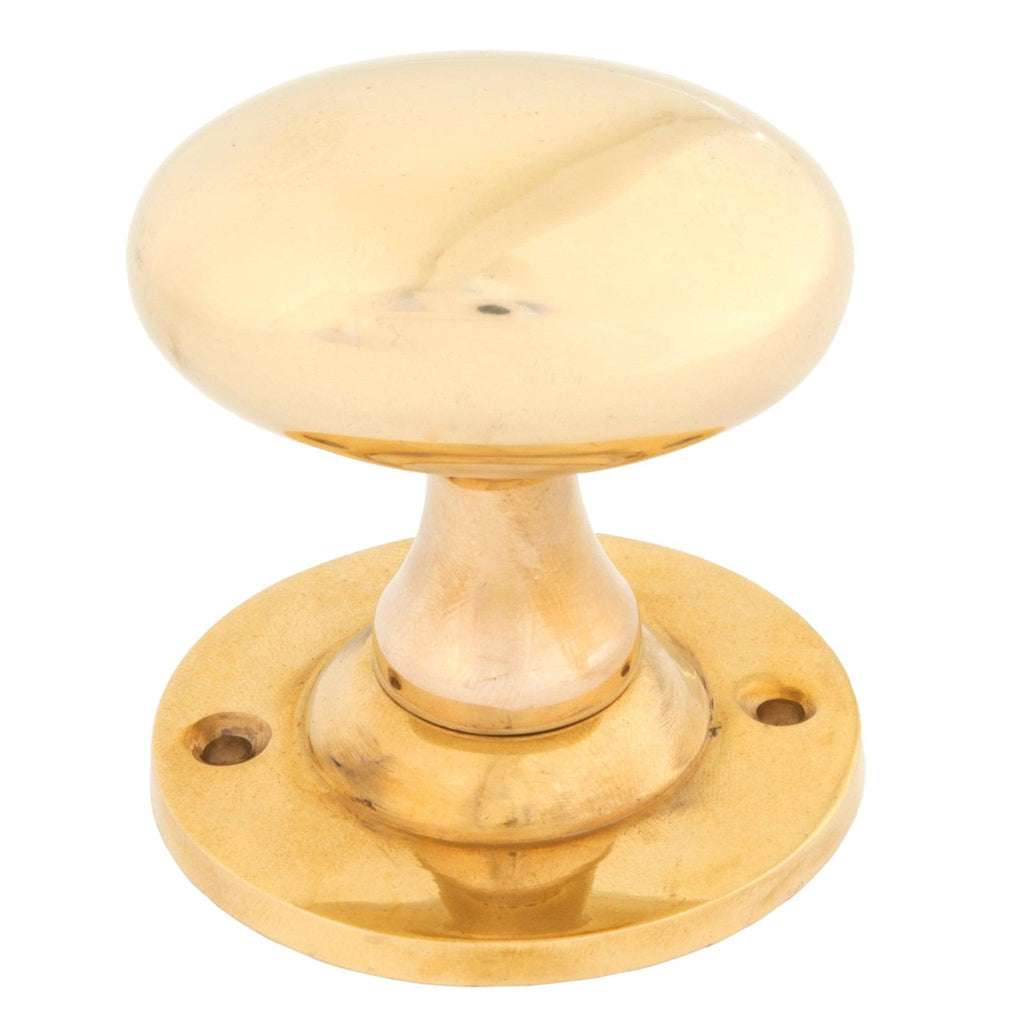 Polished Brass Oval Mortice/Rim Knob Set | From The Anvil-Mortice Knobs-Yester Home