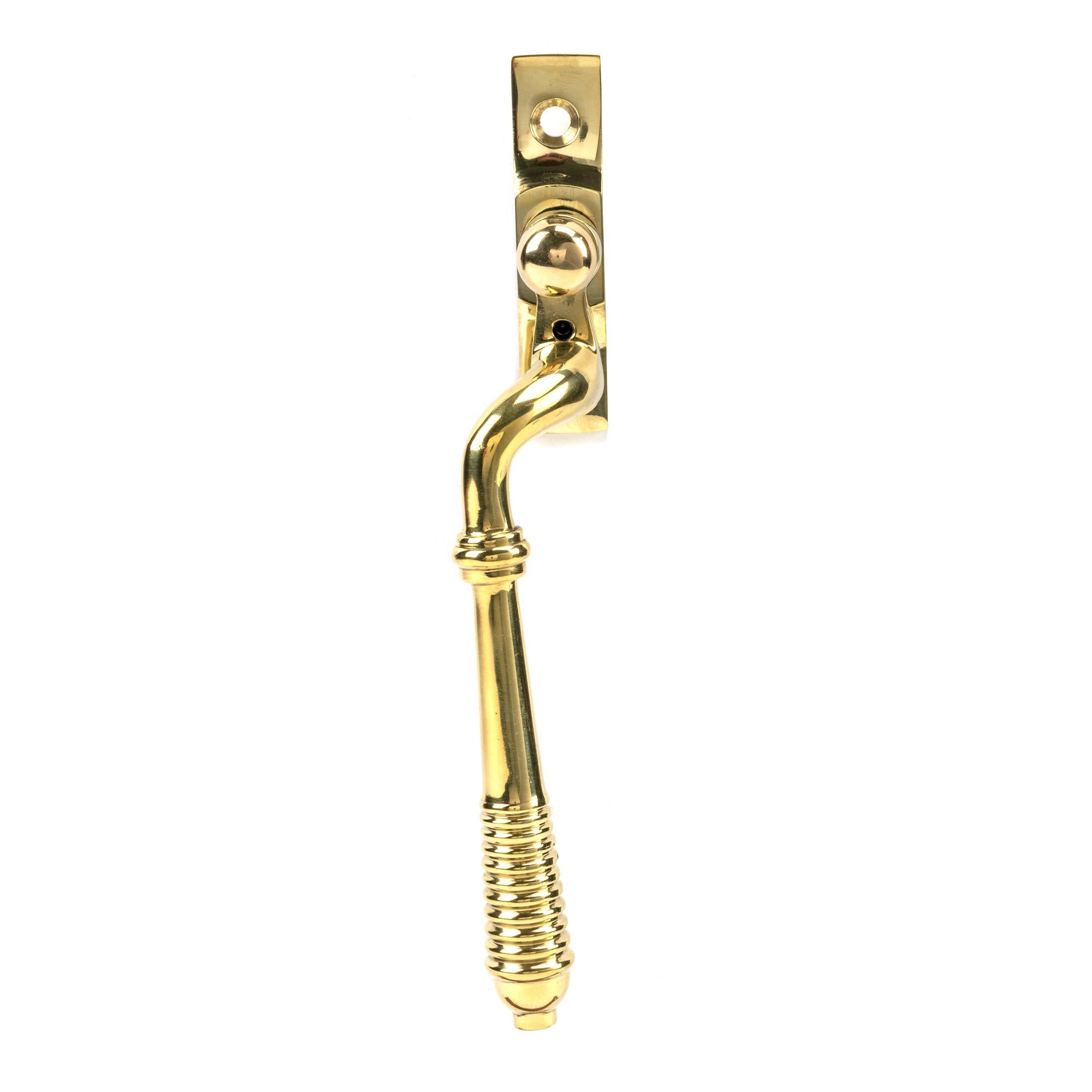 Polished Brass Reeded Espag - LH | From The Anvil - Espag. Fasteners - From The Anvil - Yester Home
