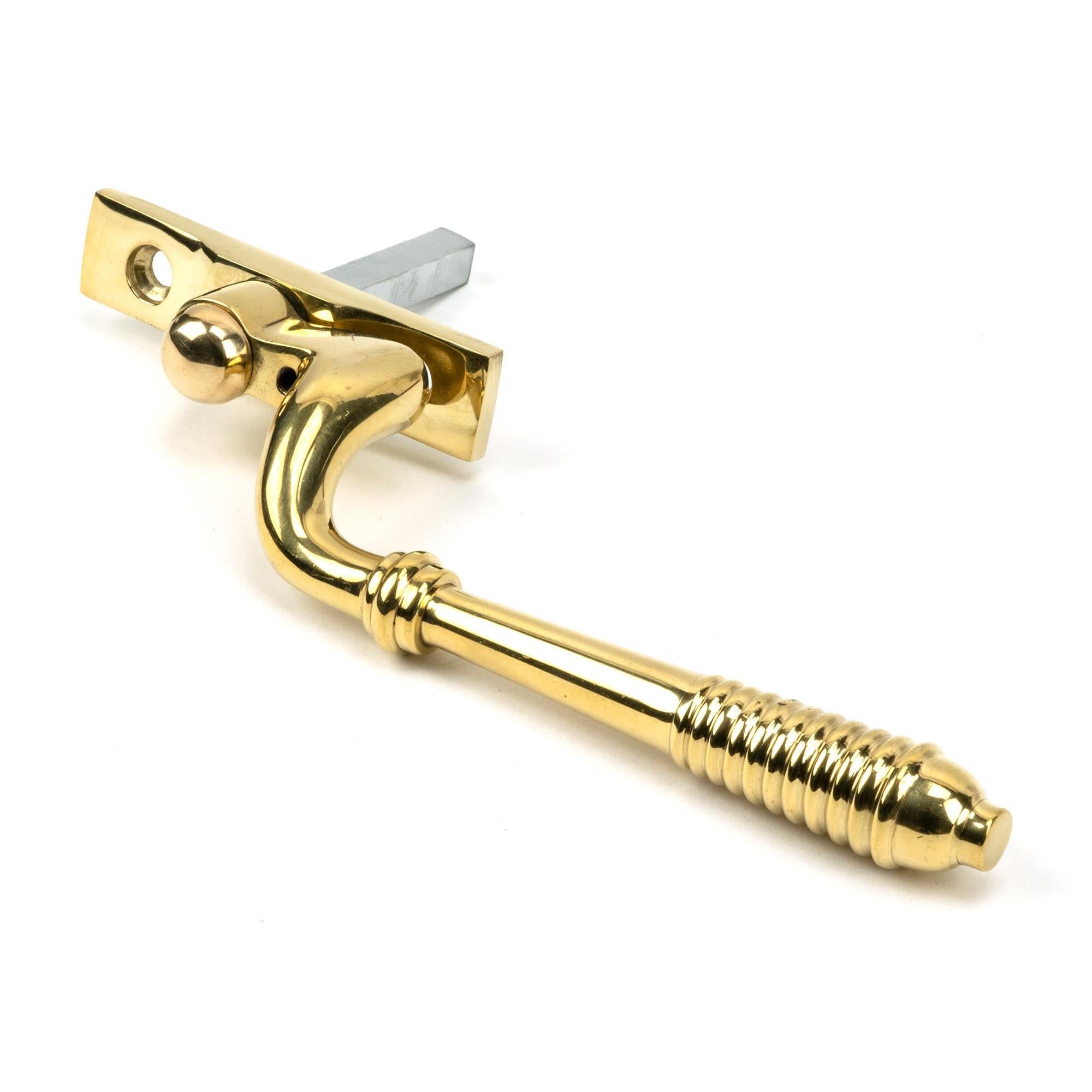 Polished Brass Reeded Espag - LH | From The Anvil - Espag. Fasteners - From The Anvil - Yester Home