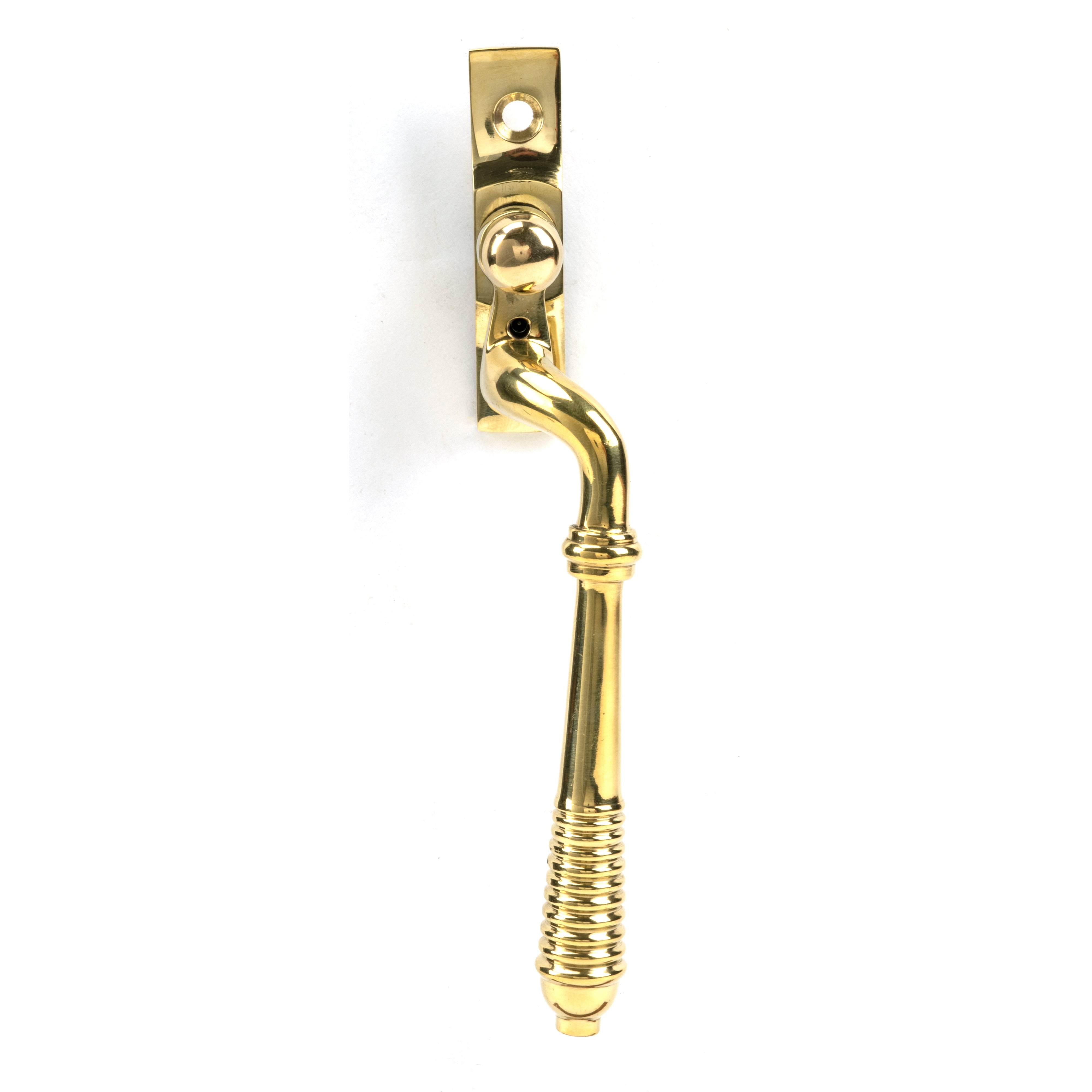 Polished Brass Reeded Espag - RH | From The Anvil-Espag. Fasteners-Yester Home