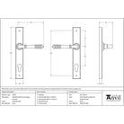 Polished Brass Reeded Slimline Lever Espag. Lock Set | From The Anvil - Espagnolette - From The Anvil - Yester Home