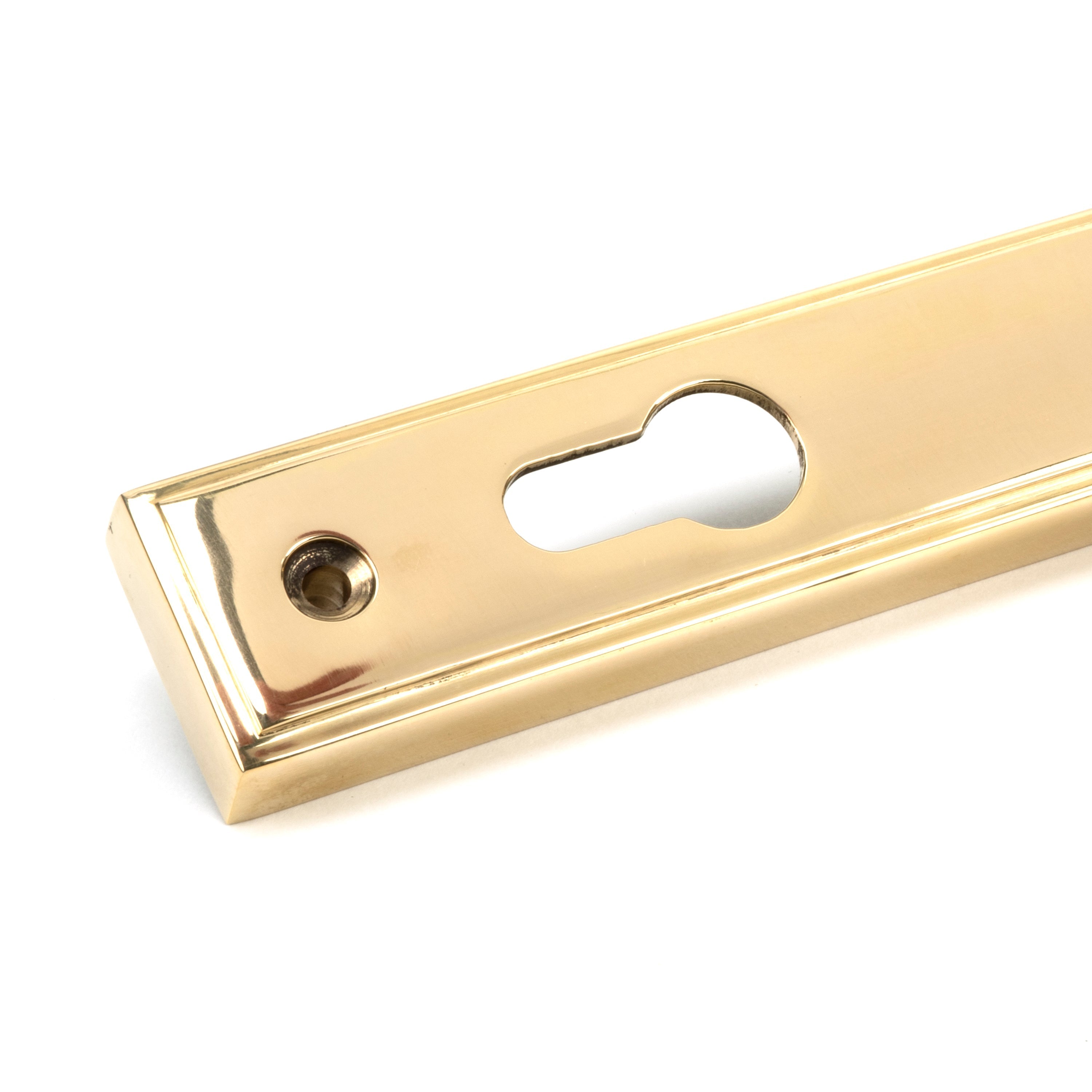 Polished Brass Reeded Slimline Lever Espag. Lock Set | From The Anvil-Espagnolette-Yester Home