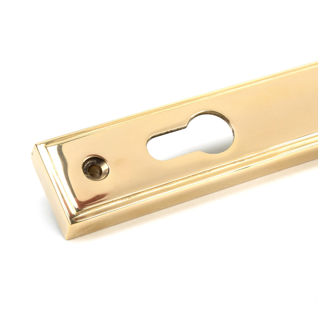 Polished Brass Reeded Slimline Lever Espag. Lock Set | From The Anvil