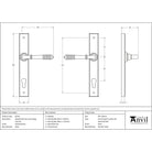 Polished Brass Reeded Slimline Lever Espag. Lock Set | From The Anvil-Espagnolette-Yester Home