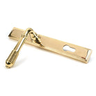 Polished Brass Reeded Slimline Lever Espag. Lock Set | From The Anvil - Espagnolette - From The Anvil - Yester Home