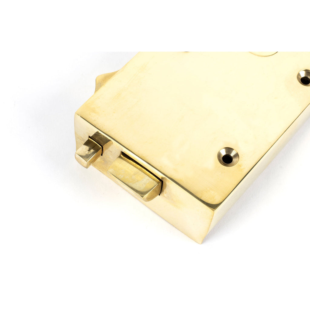 Polished Brass Right Hand Bathroom Latch | From The Anvil-Rim Locks & Latches-Yester Home