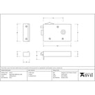 Polished Brass Right Hand Bathroom Latch | From The Anvil - Rim Locks & Latches - From The Anvil - Yester Home