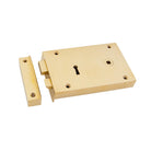 Polished Brass Right Hand Rim Lock - Large | From The Anvil - Rim Locks & Latches - From The Anvil - Yester Home