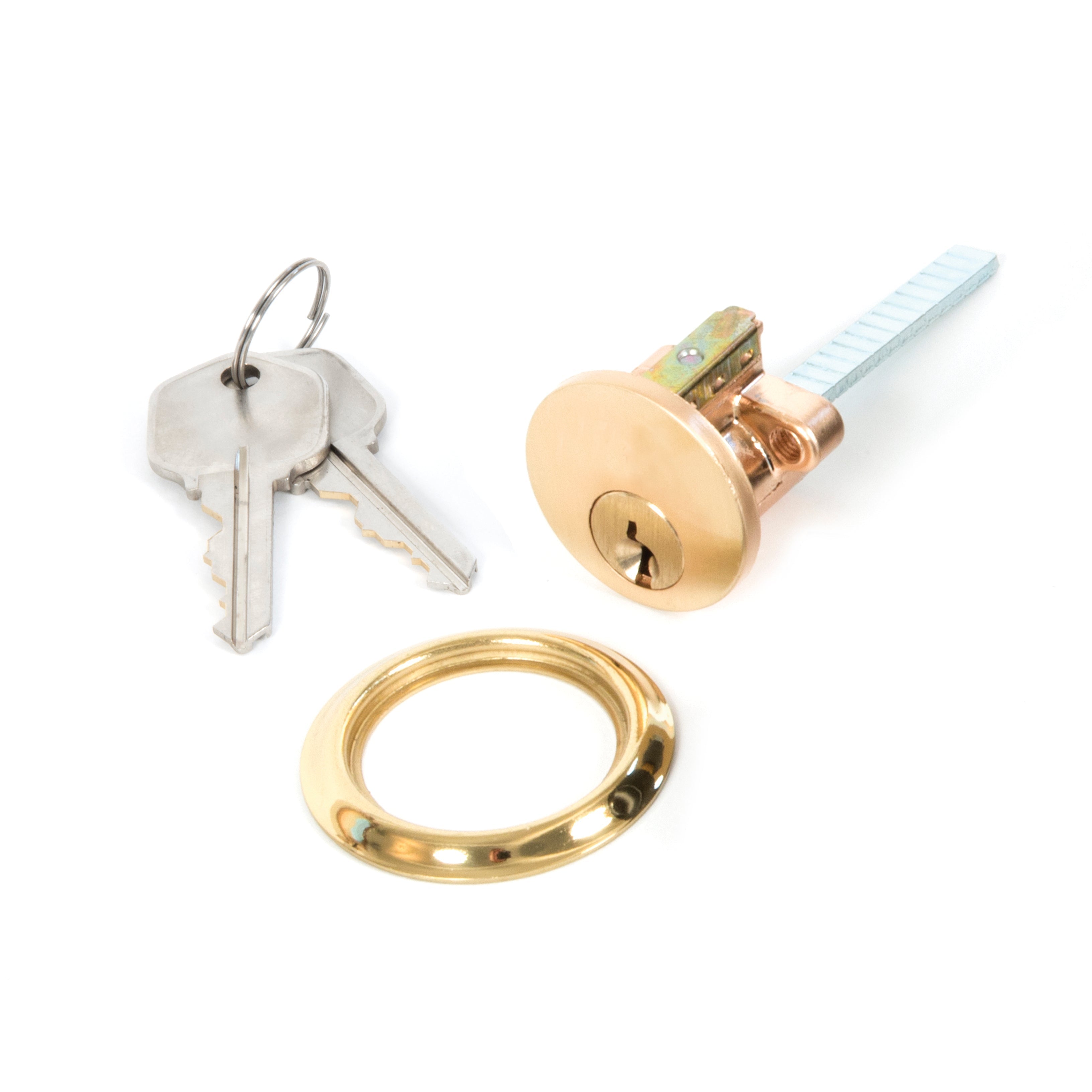 Polished Brass Rim Cylinder KA | From The Anvil-Night Latches-Yester Home