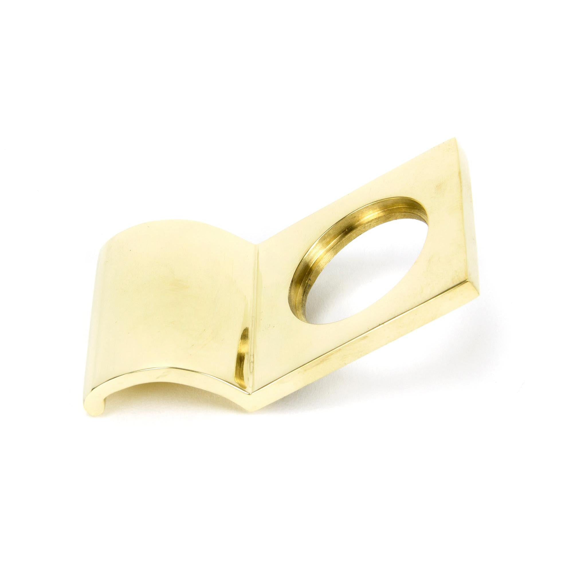 Polished Brass Rim Cylinder Pull | From The Anvil - Rim Cylinder Pulls - From The Anvil - Yester Home