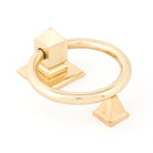 Polished Brass Ring Door Knocker | From The Anvil-Bolt-Through Door Knockers-Yester Home