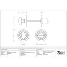 Polished Brass Round Bathroom Thumbturn | From The Anvil-Thumbturns-Yester Home