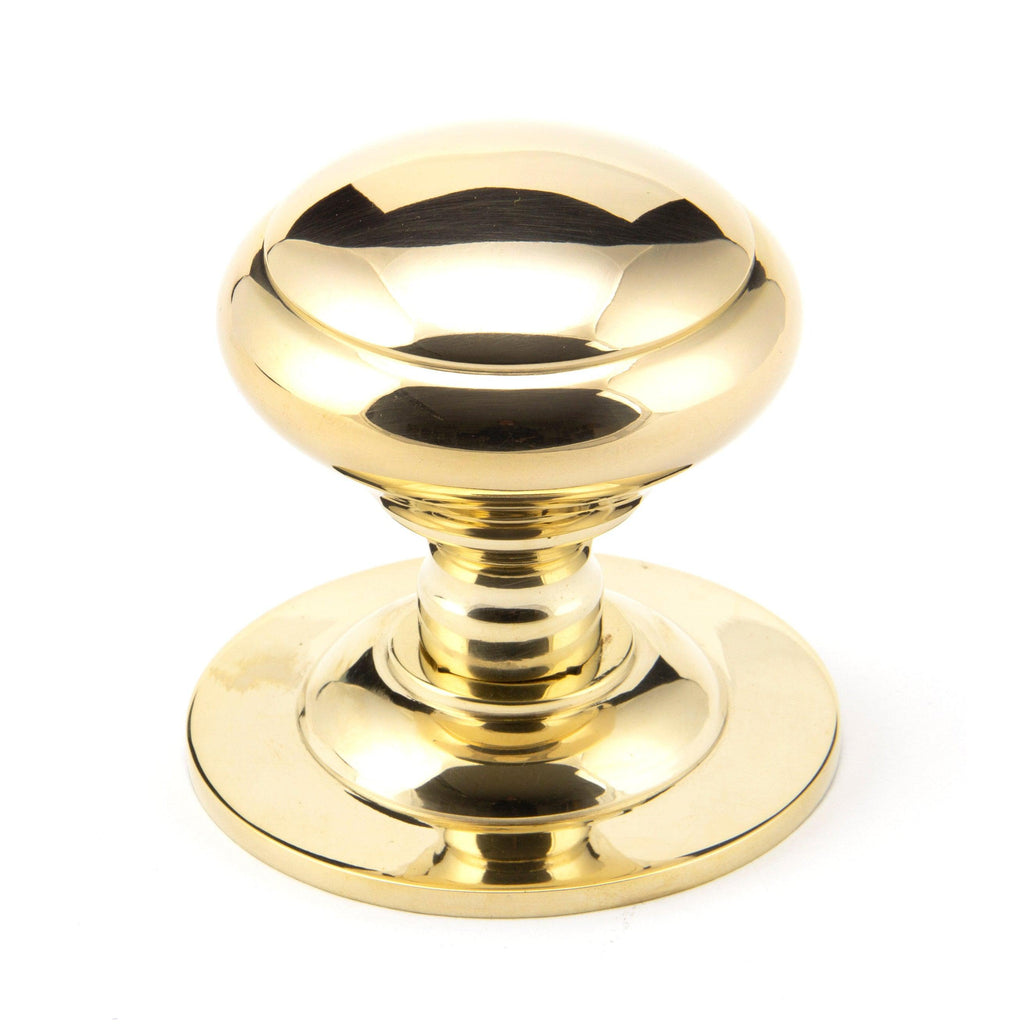 Polished Brass Round Centre Door Knob | From The Anvil