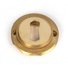 Polished Brass Round Escutcheon (Art Deco) | From The Anvil-Escutcheons-Yester Home
