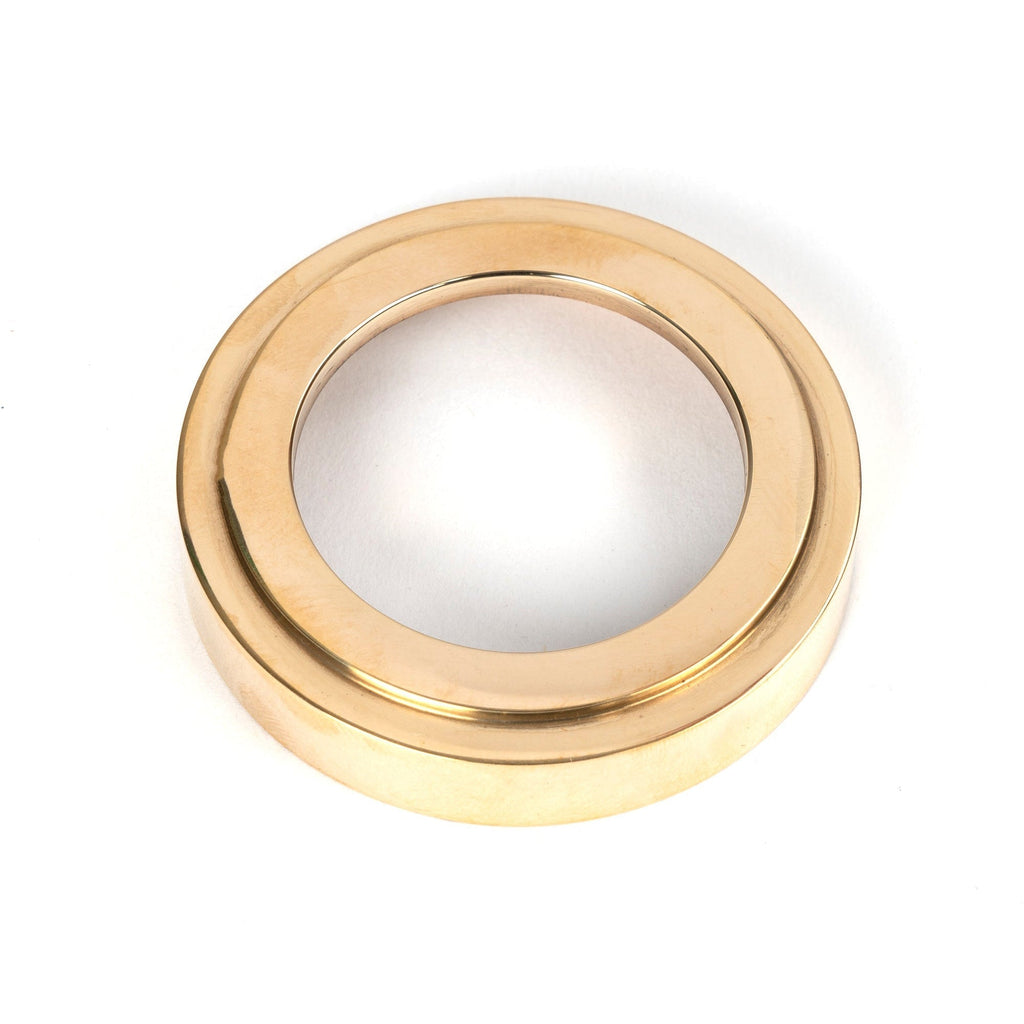 Polished Brass Round Escutcheon (Art Deco) | From The Anvil-Escutcheons-Yester Home