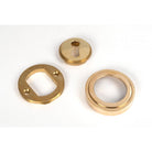Polished Brass Round Escutcheon (Art Deco) | From The Anvil-Escutcheons-Yester Home