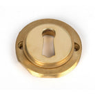 Polished Brass Round Escutcheon (Art Deco) | From The Anvil-Escutcheons-Yester Home