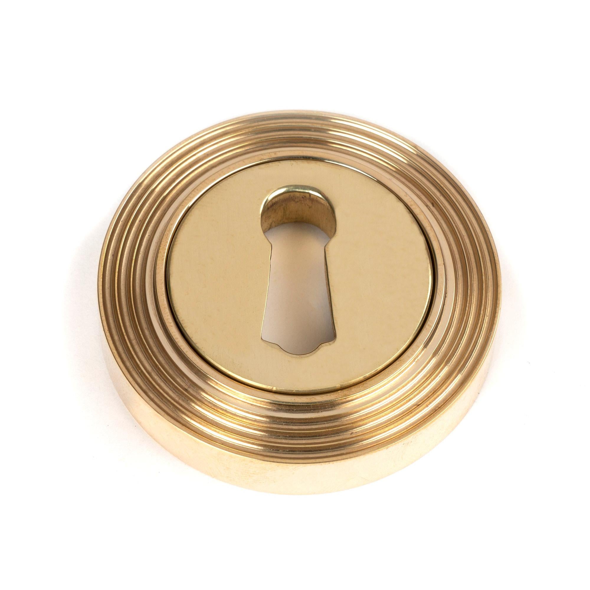 Polished Brass Round Escutcheon (Beehive) | From The Anvil - Escutcheons - From The Anvil - Yester Home