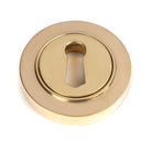Polished Brass Round Escutcheon (Plain) | From The Anvil - Escutcheons - From The Anvil - Yester Home