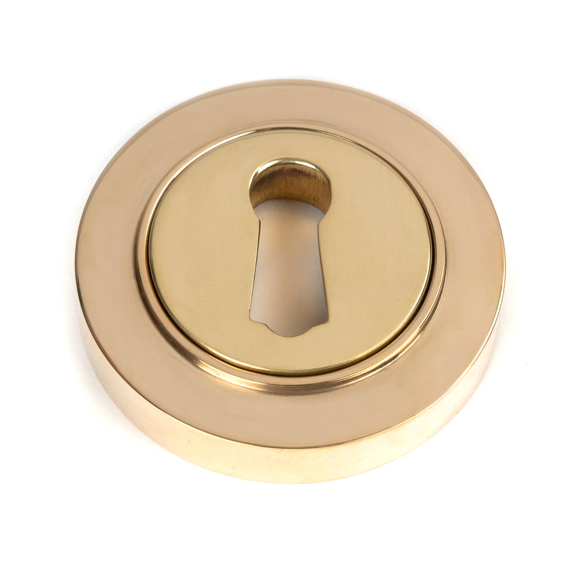Polished Brass Round Escutcheon (Plain) | From The Anvil - Escutcheons - From The Anvil - Yester Home