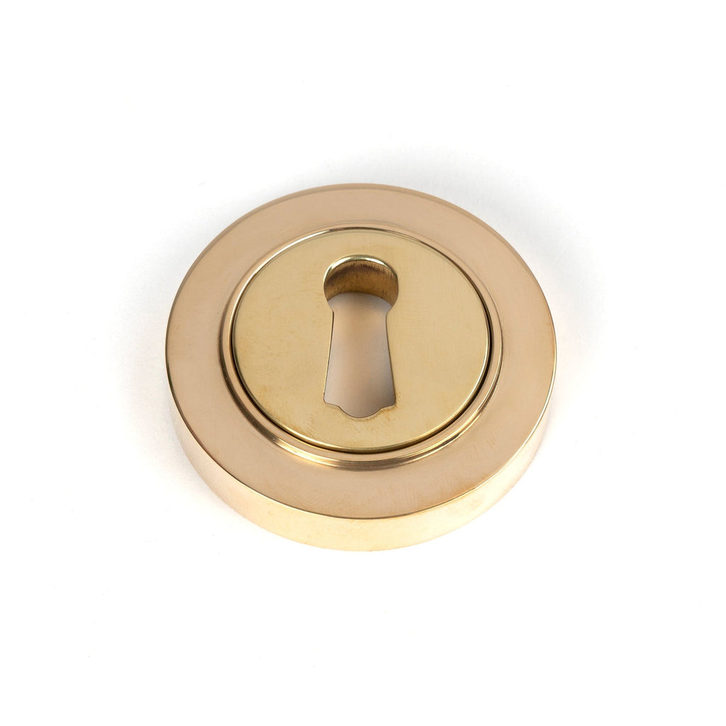 Polished Brass Round Escutcheon (Plain) | From The Anvil-Escutcheons-Yester Home
