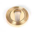 Polished Brass Round Euro Escutcheon (Beehive) | From The Anvil - Euro Escutcheons - From The Anvil - Yester Home