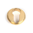 Polished Brass Round Euro Escutcheon (Plain) | From The Anvil-Euro Escutcheons-Yester Home