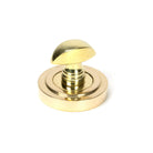 Polished Brass Round Thumbturn Set (Art Deco) | From The Anvil - Thumbturns - From The Anvil - Yester Home