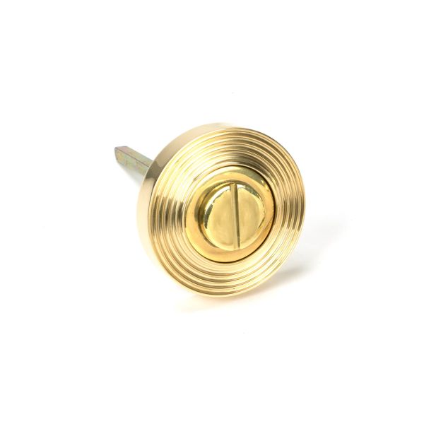 Polished Brass Round Thumbturn Set (Beehive) | From The Anvil-Thumbturns-Yester Home
