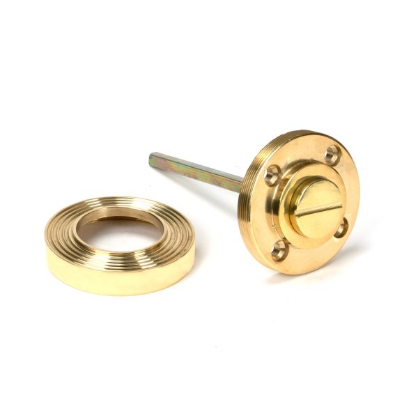 Polished Brass Round Thumbturn Set (Beehive) | From The Anvil-Thumbturns-Yester Home
