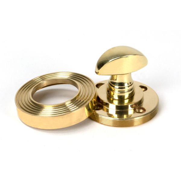 Polished Brass Round Thumbturn Set (Beehive) | From The Anvil-Thumbturns-Yester Home