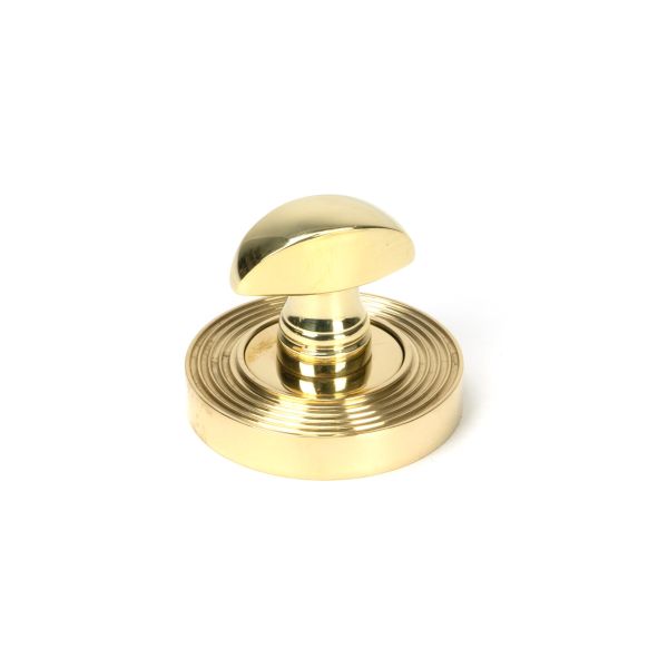 Polished Brass Round Thumbturn Set (Beehive) | From The Anvil-Thumbturns-Yester Home