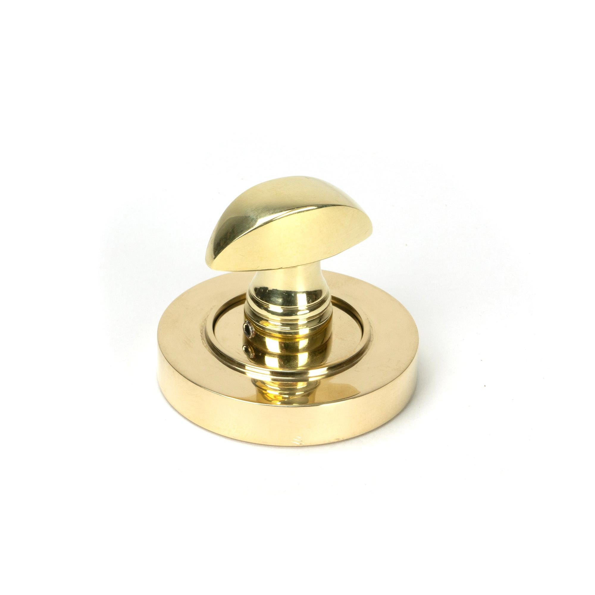 Polished Brass Round Thumbturn Set (Plain) | From The Anvil - Thumbturns - From The Anvil - Yester Home