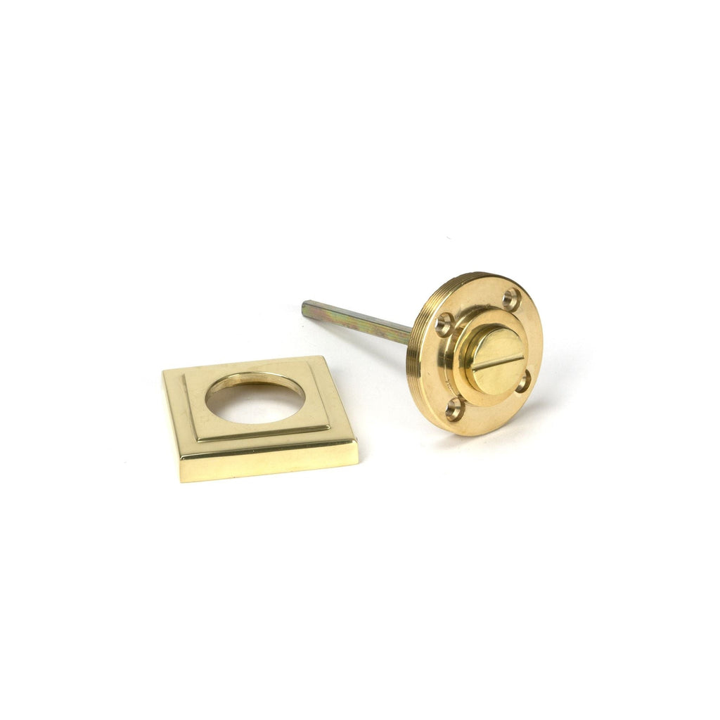 Polished Brass Round Thumbturn Set (Square) | From The Anvil-Thumbturns-Yester Home