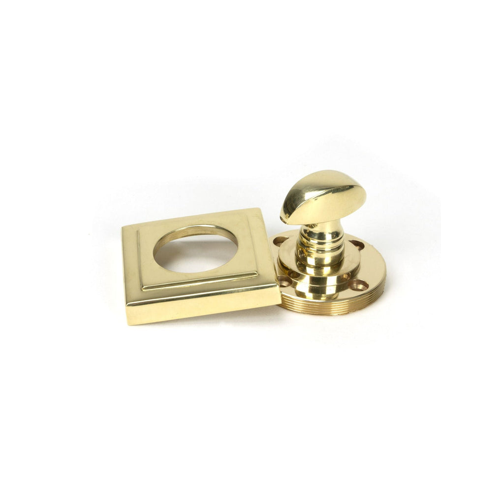 Polished Brass Round Thumbturn Set (Square) | From The Anvil-Thumbturns-Yester Home