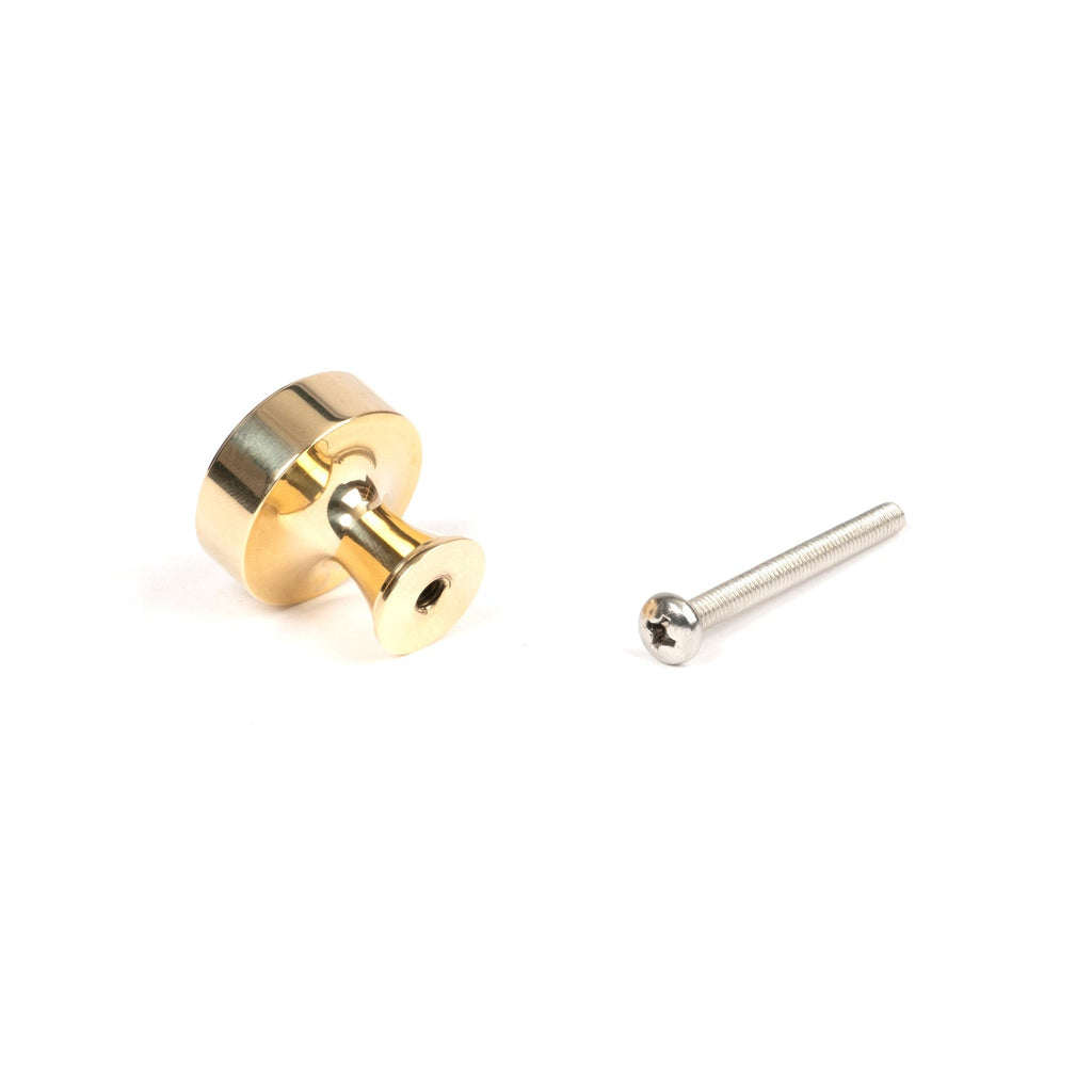 Polished Brass Scully Cabinet Knob - 25mm | From The Anvil-Cabinet Knobs-Yester Home