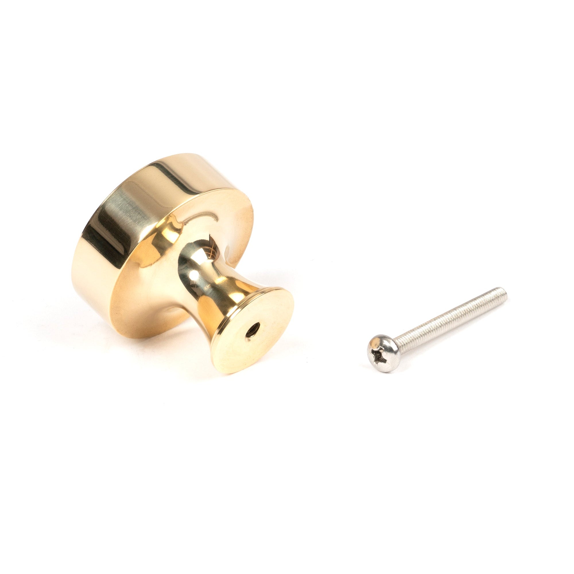 Polished Brass Scully Cabinet Knob - 38mm | From The Anvil-Cabinet Knobs-Yester Home